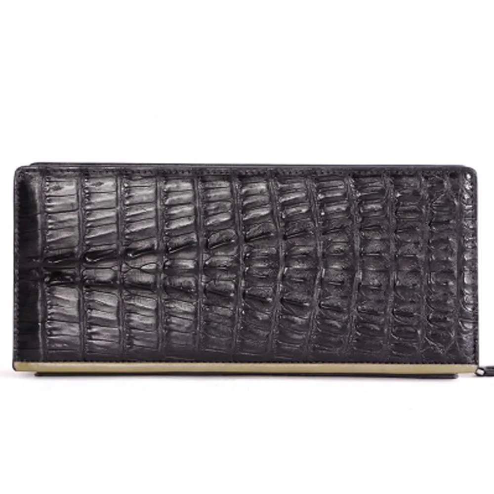 

xingmengda male clutch bag crocodile long men wallet large capacity Hand caught black business male crocodile leather bag