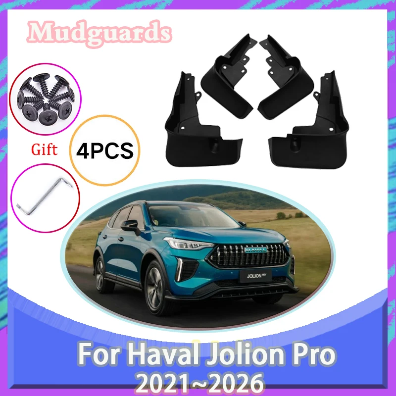 

4PCS Car Mud Flaps Fit For Haval Jolion Pro Chitu 2021~2026 Anti-splash Mudflap Splash Mud Flap Mudguard Fender Auto Accessories