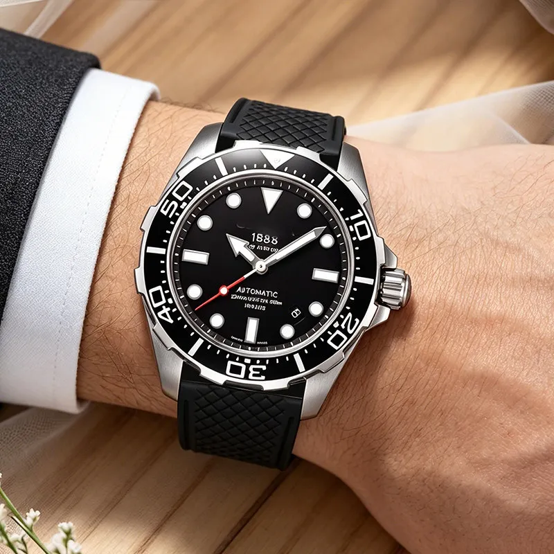 Quick-release fluorocarbon rubber watch strap non-greasy men's for Certina DS-1 C029, DS ACTION C013, C032  DS PH200M watchband