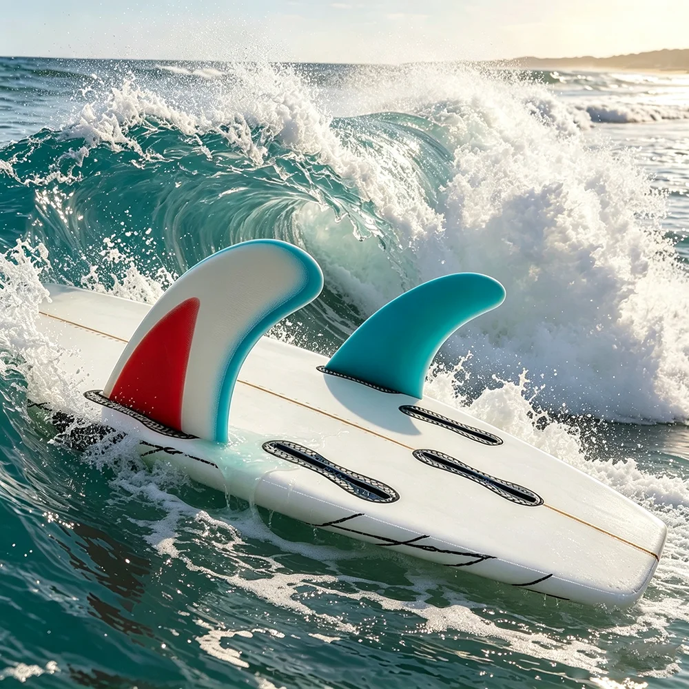 Quillas De UPSURF FCS 2 MR Twin Fins Fiberglass Surf Keel Fins Double Tabs 2 For Shortboard Stabilizer Surfing Fin System