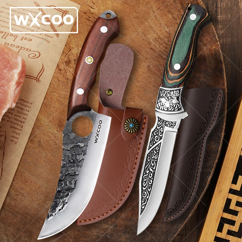 

WXCOO Multi-purpose Kitchen Chef's Knife Sharp Carved Steel Butcher's Knives Stainless Steel Meat Cleaver Kitchen Cooking Knife