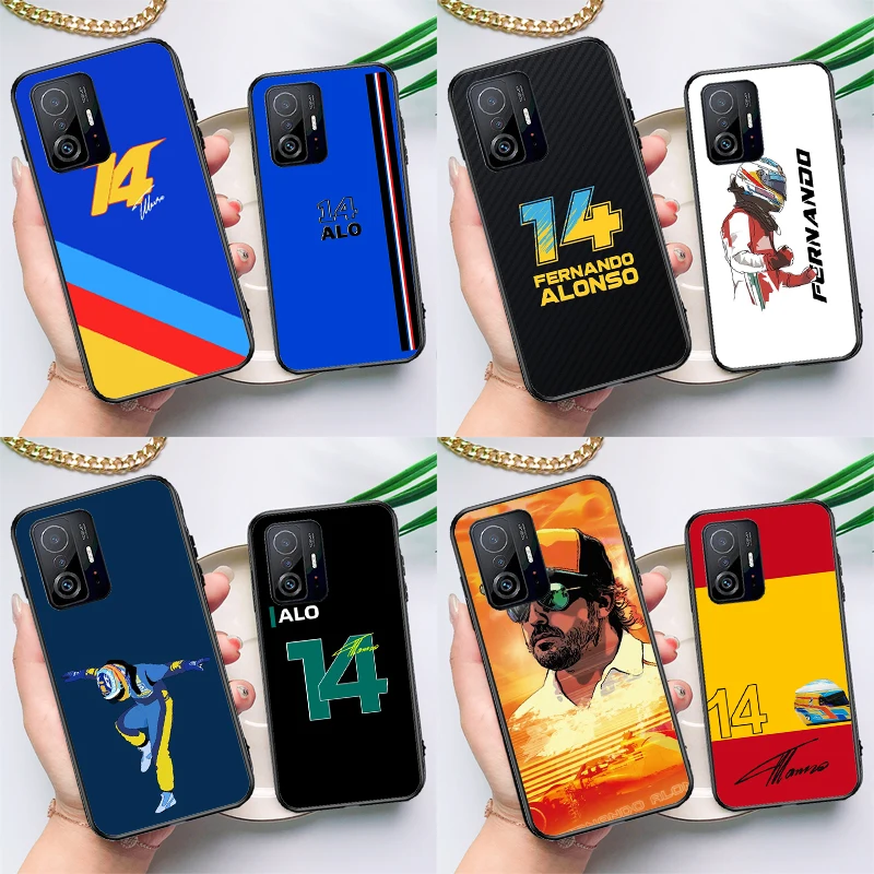 F1 Racing Fernando Alonso 14 Case For POCO F5 X5 X3 Pro X4 F4 GT F3 M5s C40 Cover For Xiaomi 13 12 Lite 11T 12T Pro 12X