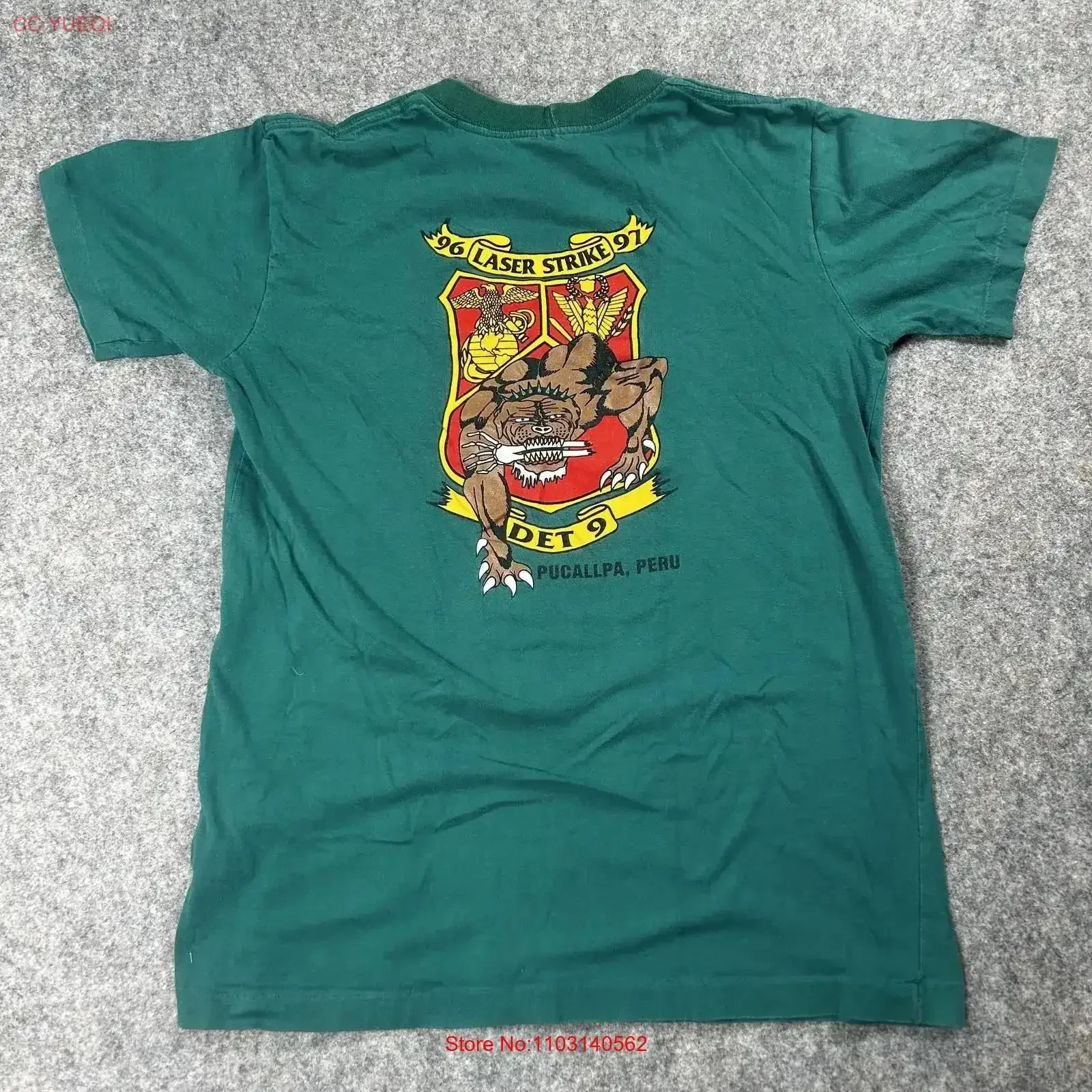 Vintage Detachment 9 Mission Impossible T Shirt Mens Large Peru Laser Strike 90s Washed homme Comfortable Stretched vintage