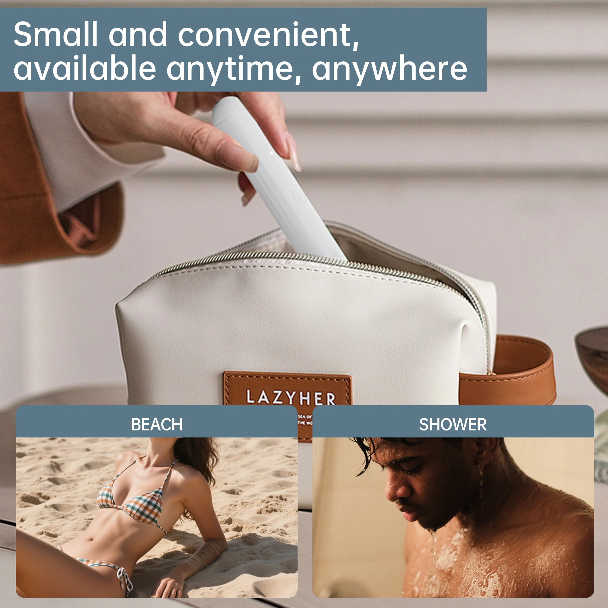 Unisex Double Sided Intimate Body Trimmer IPX6 Waterproof Pubic Bikini Groin Hair Trimmer with 4mm Guide Comb for Men Women