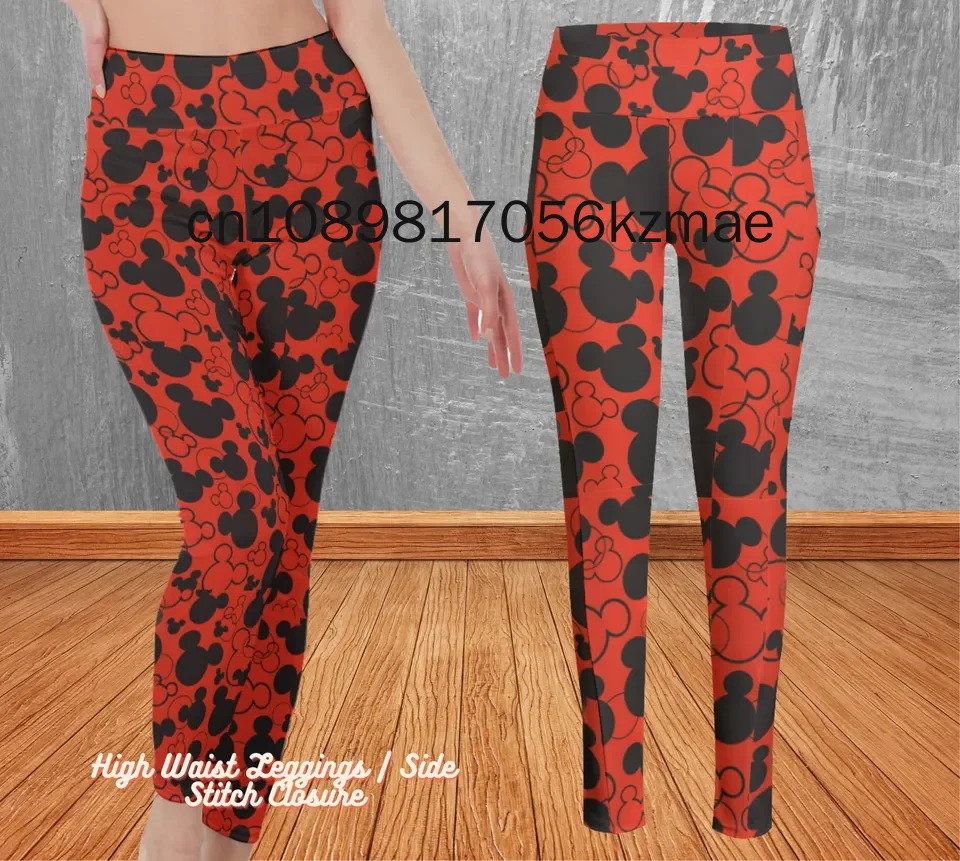 2024 New Fashion Hello Kitty Women Leggings Women Sports Pants Ladies Mickey Gym Pants Female Casual Pants