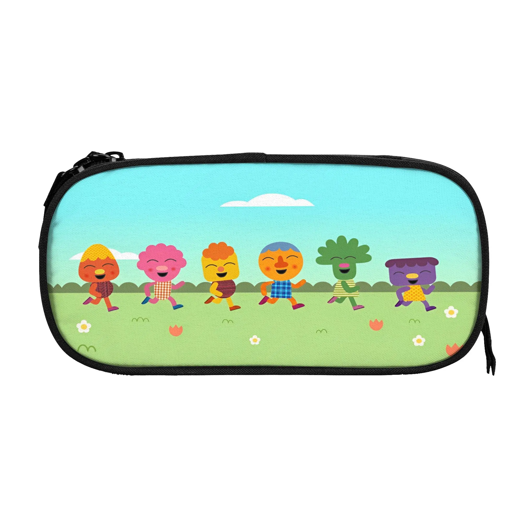 Large Capacity Pencil Pouch Noodle & Pals Musical artist Merch  Double Layer Pencilcase Women Makeup Bag Amazing Gift