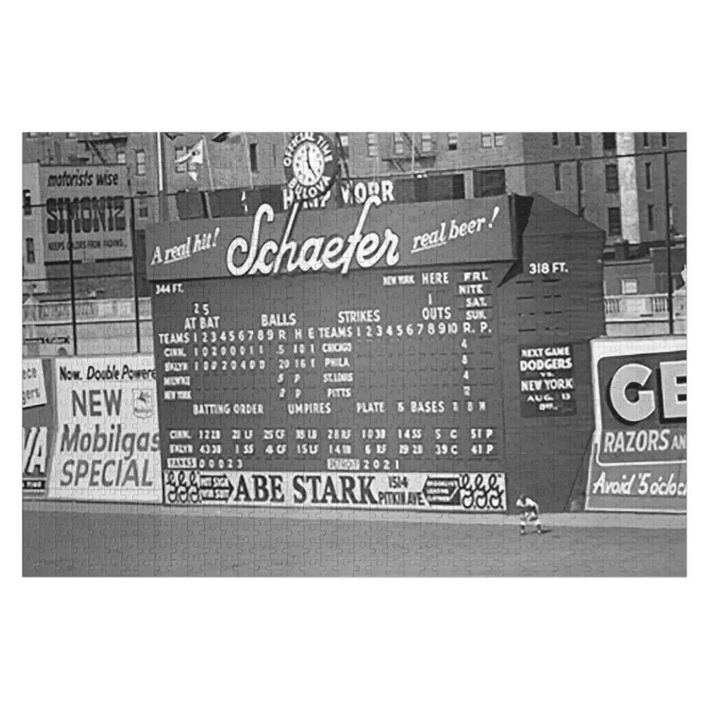 

Ebbets Field Scoreboard, Brooklyn Baseball Stadium, Old Ballparks, Old Stadiums, Outfield, 1950s Baseball, Jigsaw Puzzle