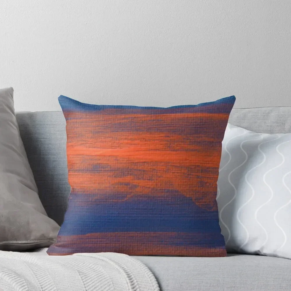 

Blue and Orange Strokes Throw Pillow Luxury Pillow Case Christmas Covers For Cushions pillow