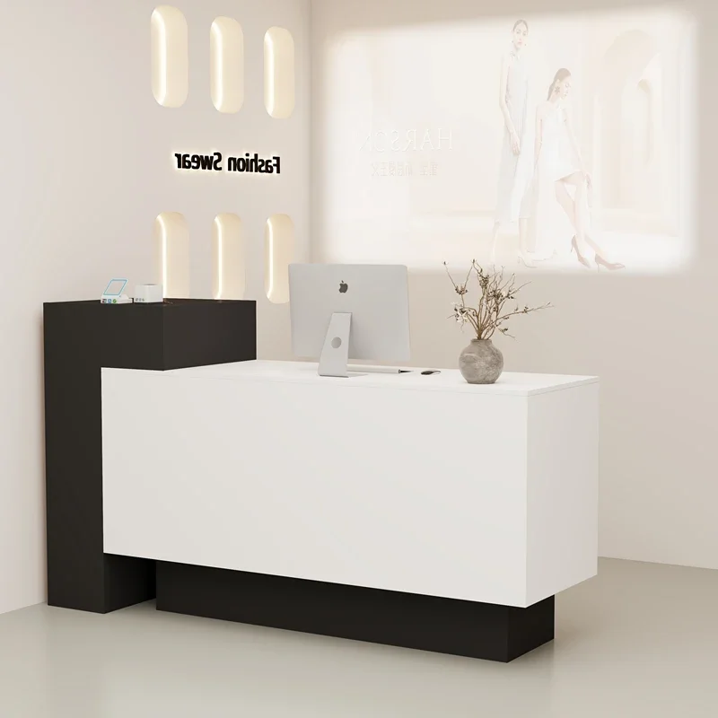 

Барная стойка-ресепшн для небольшой клиники, современный салон, простой роскошный профессиональный барный прилавок, коммерческая мебель класса люкс