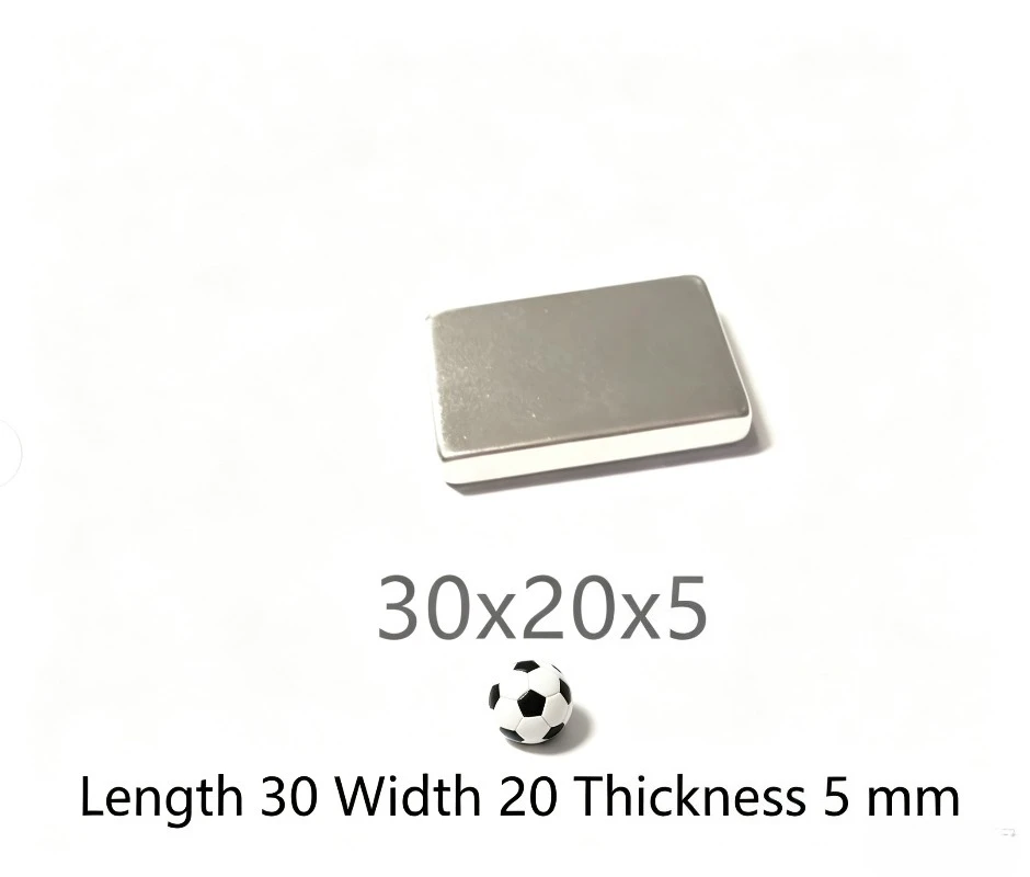 30x20x5mm Block Neodymium Magnets N35 Super Strong Permanent NdFeB Rare Earth Magnet for Model Making DIY Projects 30*20*5mm