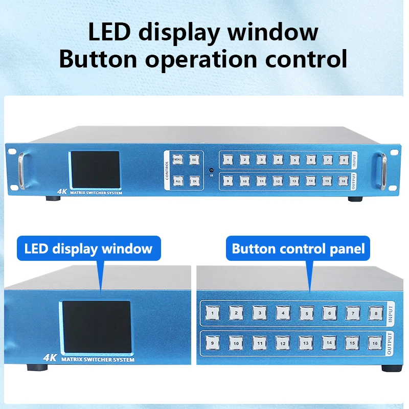 Matrix Schakelaar Hdmi 1.4 8X8 4K 30Hz Hdcp2.1 Profesional Rack Hdmi-Compatibele Splitter 8 In 8 Uit Met Hdmi Audio Video Switcher E