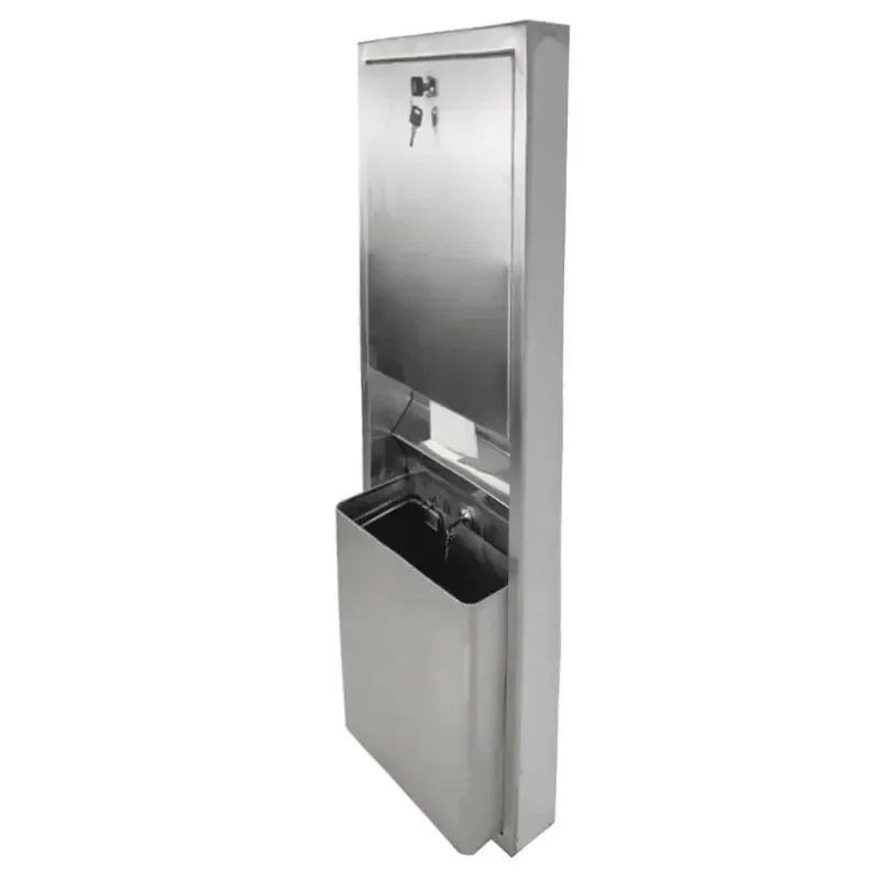 stainless steel  shopping market public toilet trash can stainless steel toilet ash-bin for station