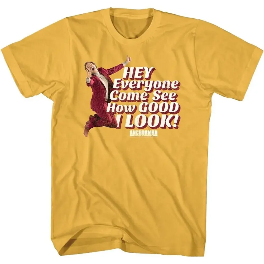 Anchorman T Shirt Ron Burgundy How Good I Look Men's