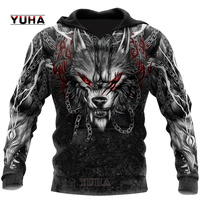 Fenrir Wolf Graphic 3D Fully Printed Unisex Luxury Hoodie Sweatshirt Street Pullover Casual Jacket Essentials Sportswear