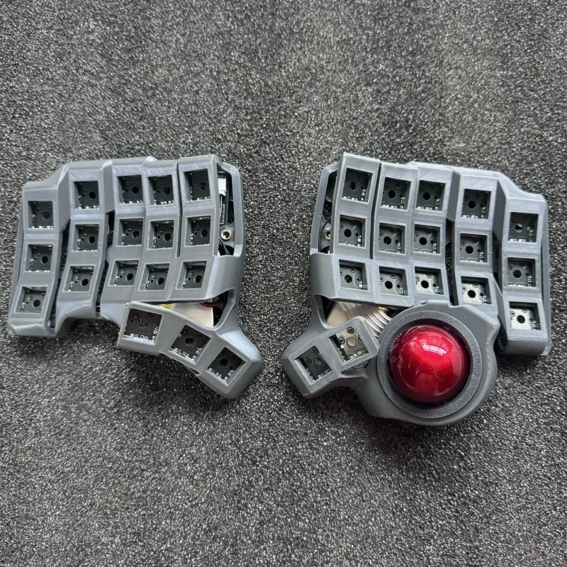 Charybdis Split Keyboard Kit Custom Wireless Bluetooth Hot-swap 34MM Track Ball for PWM3360 VIA Ergonomics Mechanical Keyboard