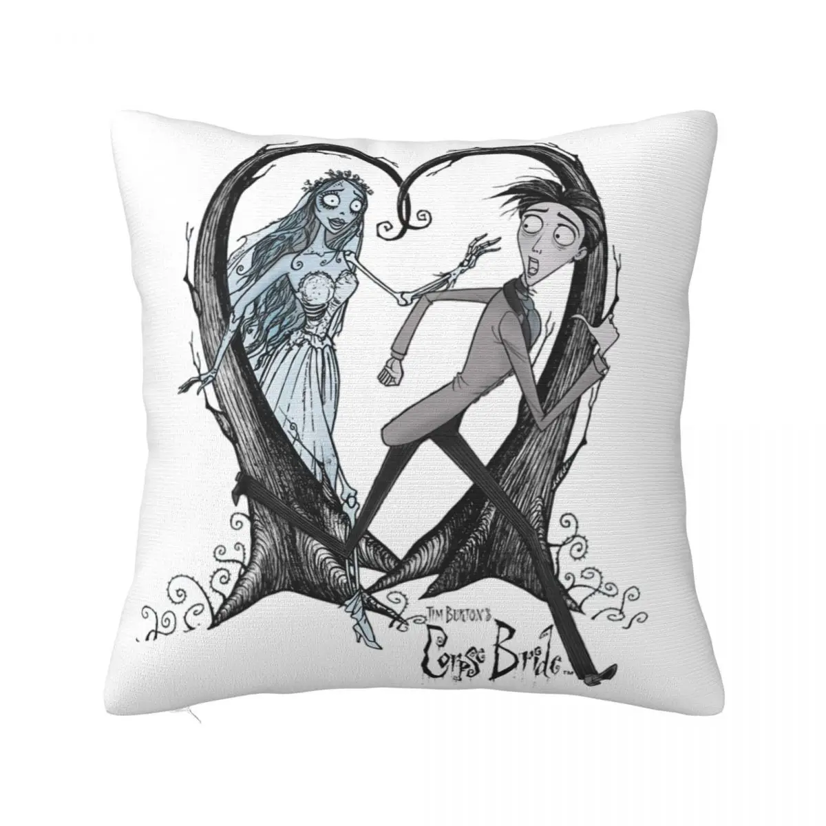 Corpse Bride Runaway Groom Pillowcase Printing Polyester Cushion Cover Gift Pillow Case Cover Car Square 45X45cm