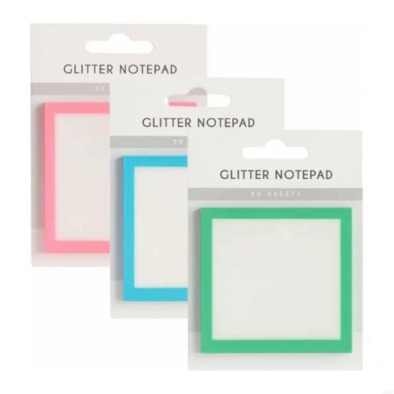 Pocket Notepads 50 Sheets/Pad Repositionable Clear Adhesive Note Memos Pad Reminder on Planner Journal Notebook Fridge K92C