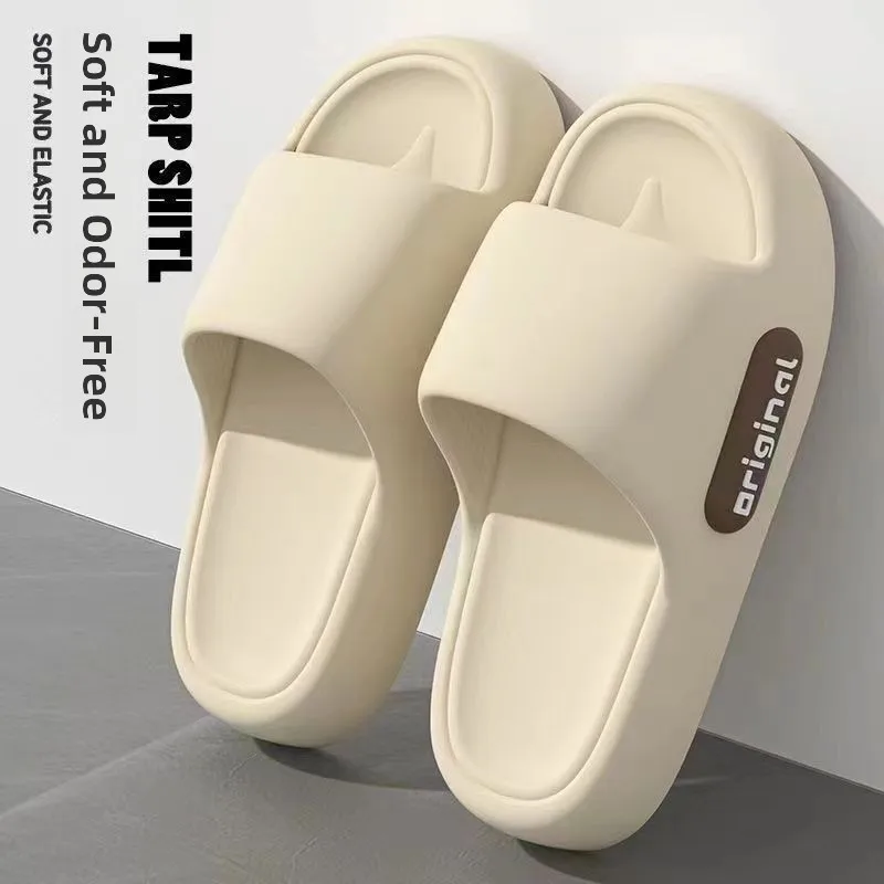 

Summer 2024 New Style Thick Bottom Slippers for Men And Women Indoor Home Bathroom Anti-Slip Silent Couple Cool Slippers