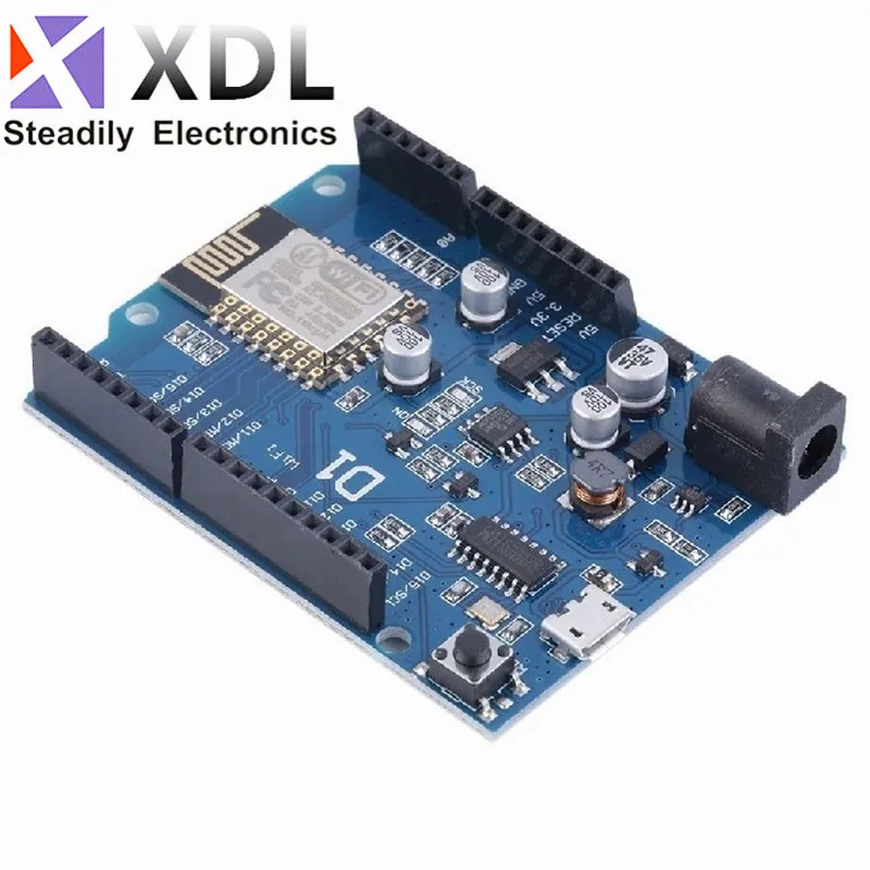 ESP-12E WeMos D1 UNO R3 CH340 CH340G Плата разработки Wi-Fi на базе ESP8266 Shield Smart Electronic PCB для Arduino, совместимая с IDE