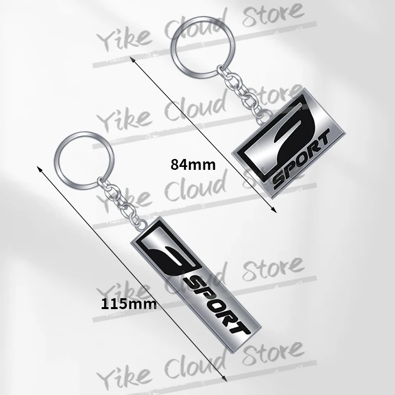 F Sport Emblem Car Keychain Badge For Lexus IS200T IS250 IS300 RX300 LX570 ES350 CT NX GS ISF RX ES Keyring Metal Key Chain Ring