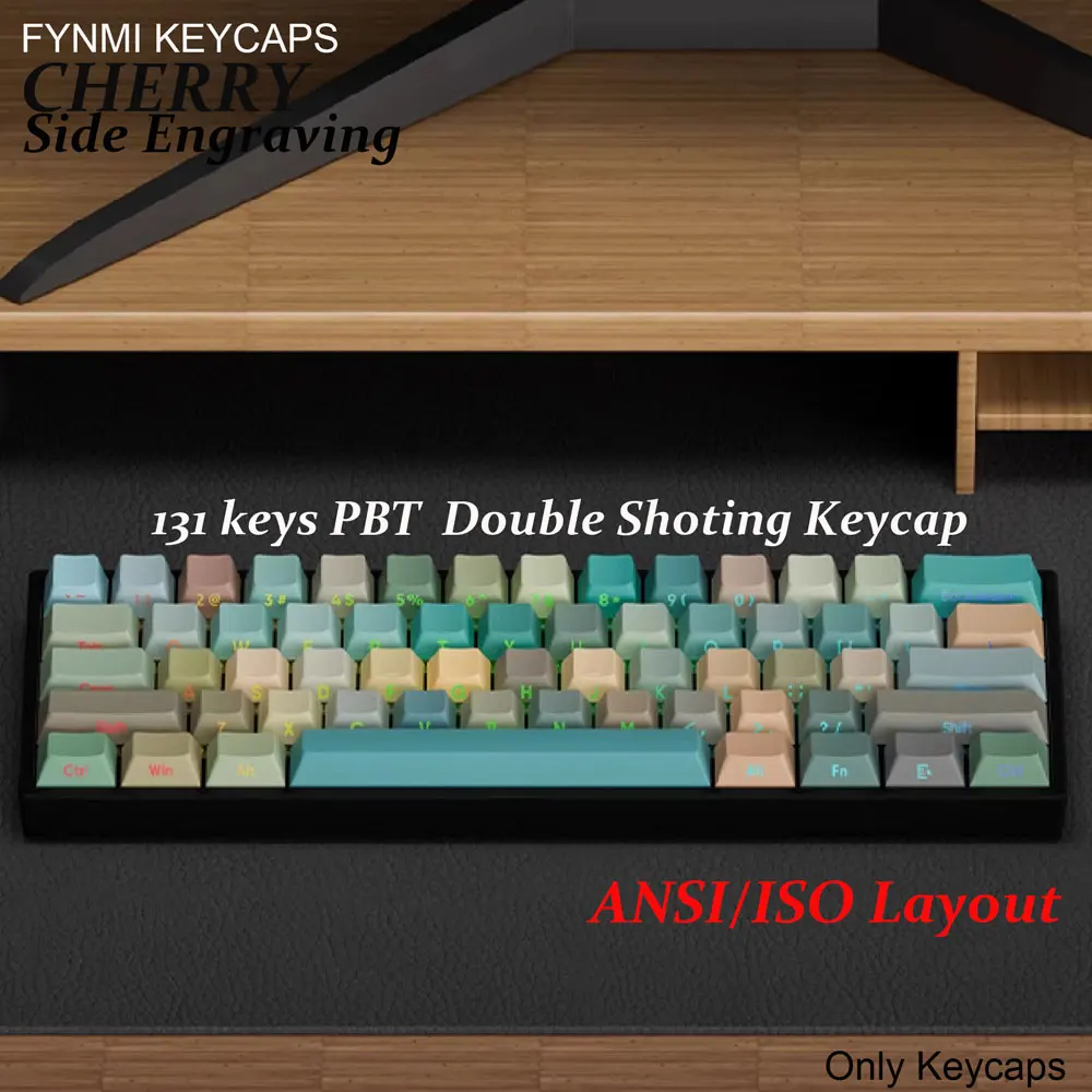 

ANSI ISO Картина маслом Мировая копирование Оскара-Клод Моне PBT Двойная съемка Вишня Боковая гравировка 130-клавишные колпачки для клавиш