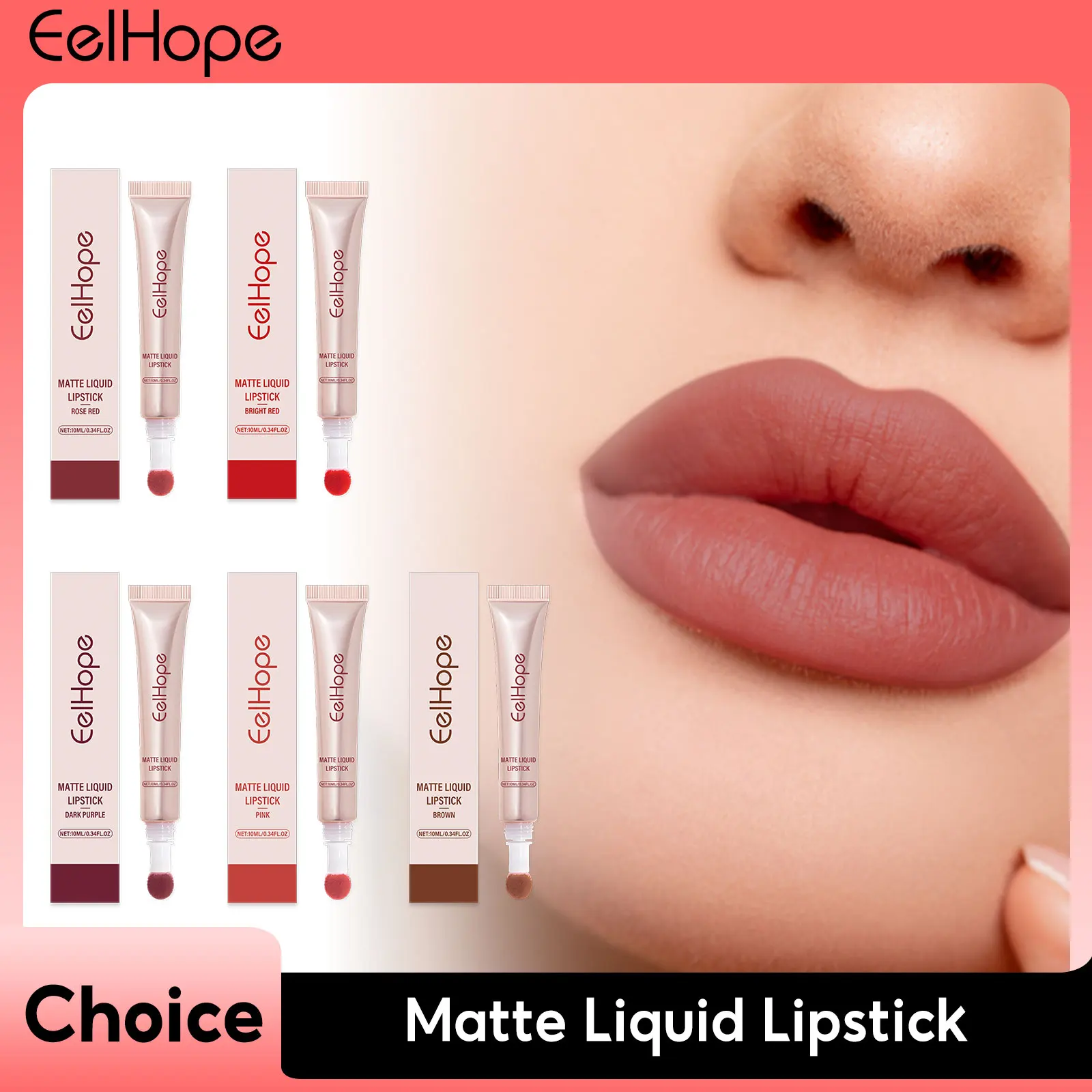 

Matte Texture Velvet Liquid Lipstick Moisturizing Lightweight Long-lasting Nourishing High Pigment Lip Glosses Makeup Cosmetics