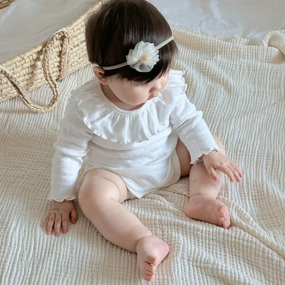 Pure Cotton Summer Baby Girl Bodysuit Boneless Design Skin-Friendly Suspender Bodysuit Breathable Simple Comfortable - view 2