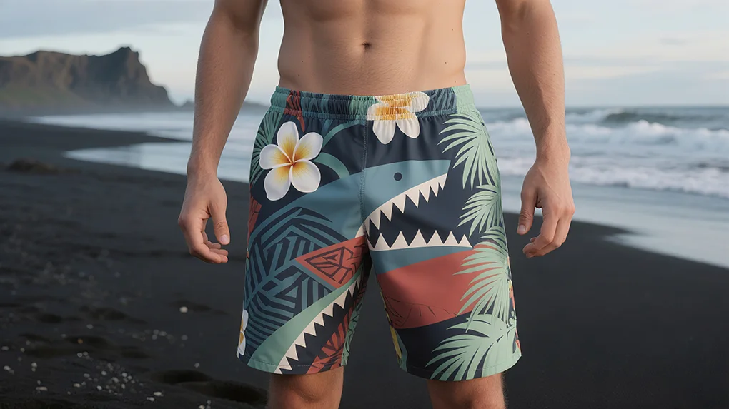 

3D Printed Men's Hawaiian Beach Shorts Flamingo Turtle Shark Pattern Shorts Quick Dry Outdoor Casual Fashion Men's Shorts