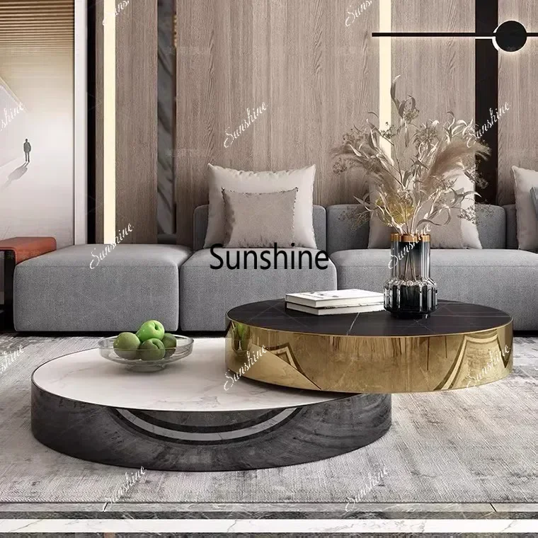 

modern simple telescopic creative round combination size apartment tea table FT