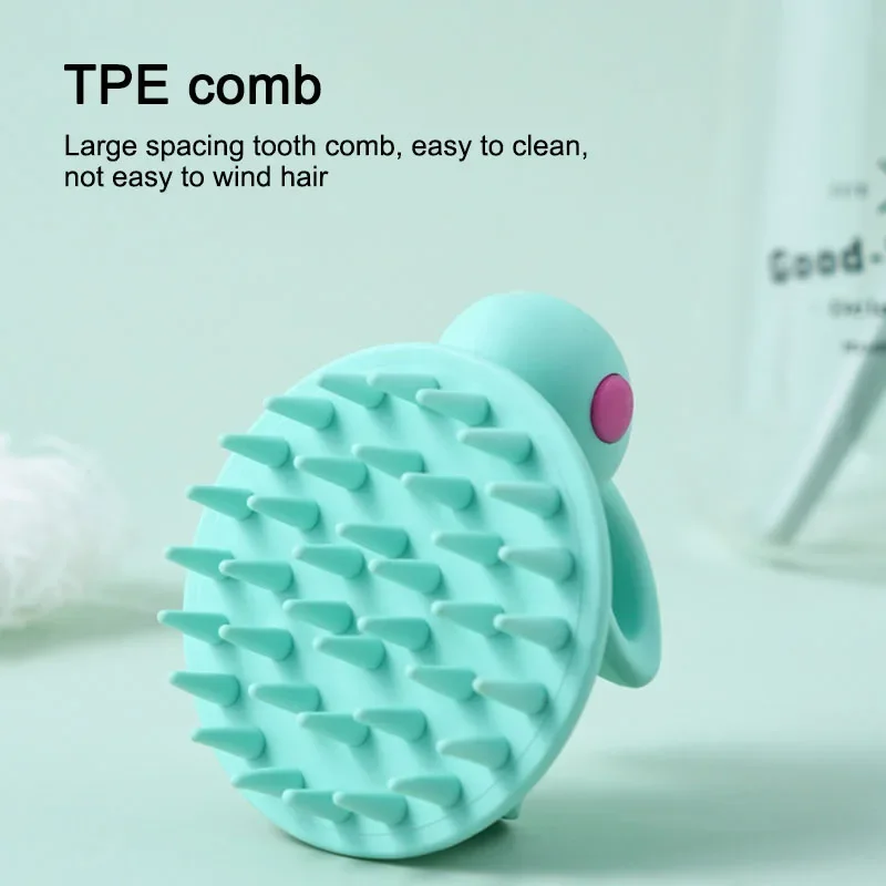 Silicone Bath Brush for Kids Adult Soft Shampoo Massage Brushes Girl Boy Shower Head Body Hair Washing Wipe Comb Baby Care Tools