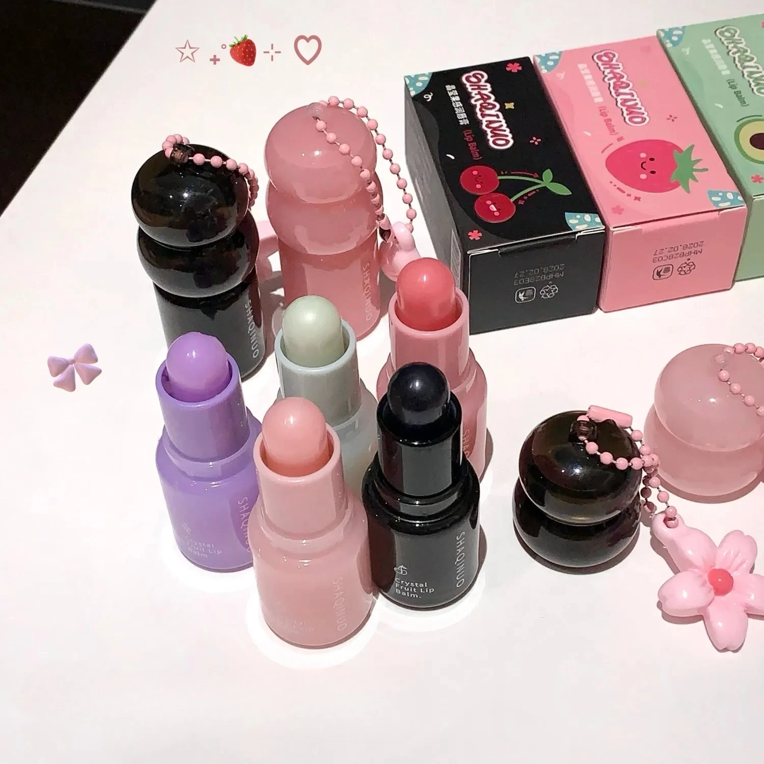 Donkerkersenfruit Lippenbalsem Hydrateert Paarsroze Getinte Lippenstift Langdurige Voedende Lippenpomade Transparante Lipverzorging