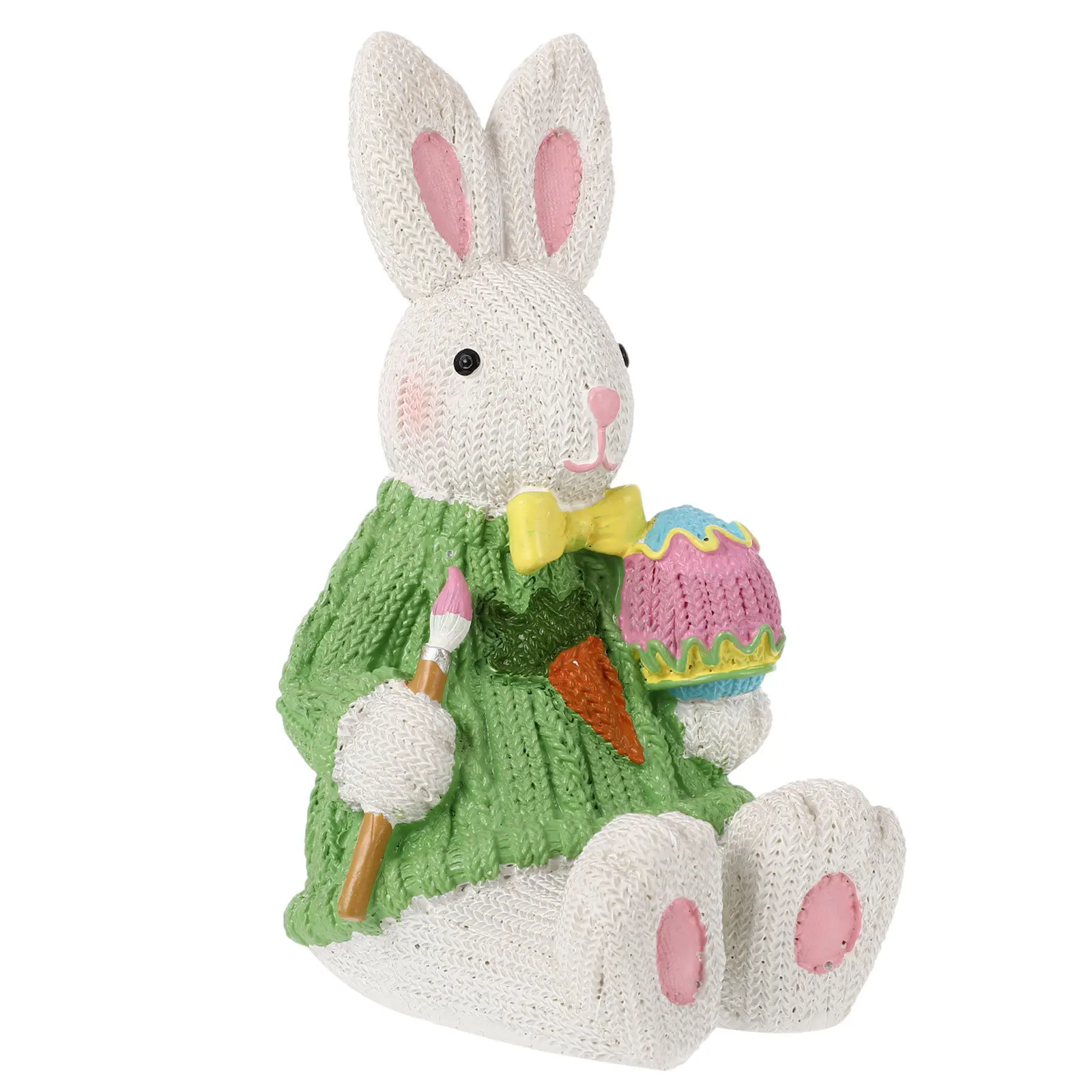 

1Pcs Easter Rabbit Home Ornament Realistic Resin Desktop Decor Perfect for Room Layout Rabbit Model Desktop Decor