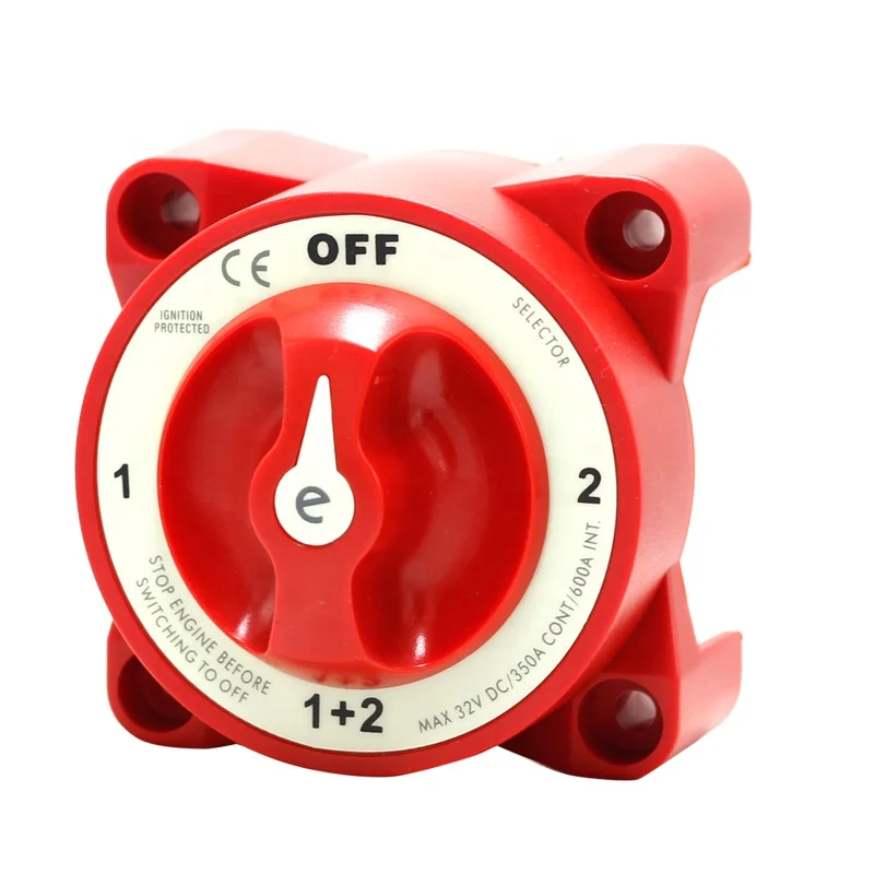 32V 350A Marine Battery Disconnect Switch Selector 4 Position Battery Switch for Luggage
