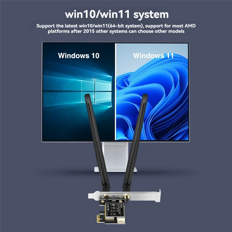Well Made-Wifi 6E Adapter 5400Mbps BT5.2 PCI-E Wireless Network Card AX5400 Wifi 6E PCI-E 2.4G/5G/6Ghz Wifi Card For Win10 Win11