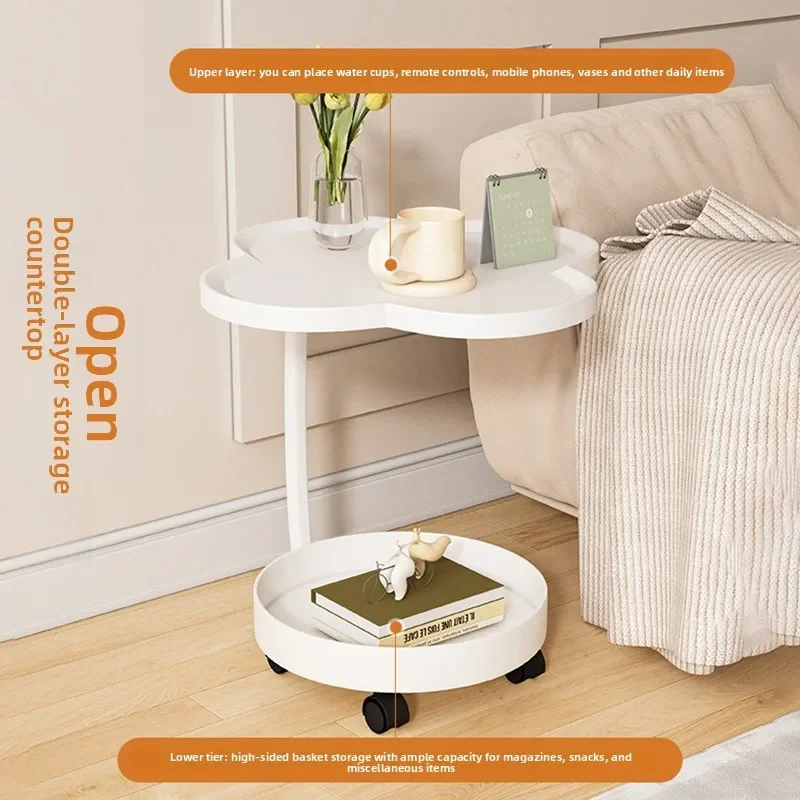 Side few Double sofa side cabinet Table mobile shelf Small coffee table