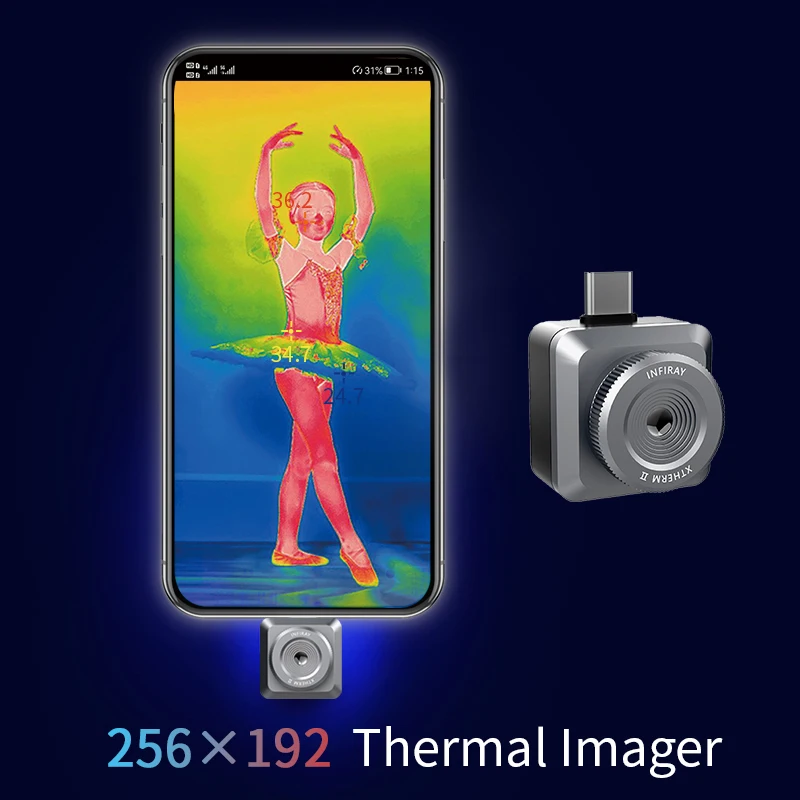 InfiRay Thermal Imager T2L PCB Circuit Fault Testing Tool Thermometer Mobile Thermal Camera for Android Type-C