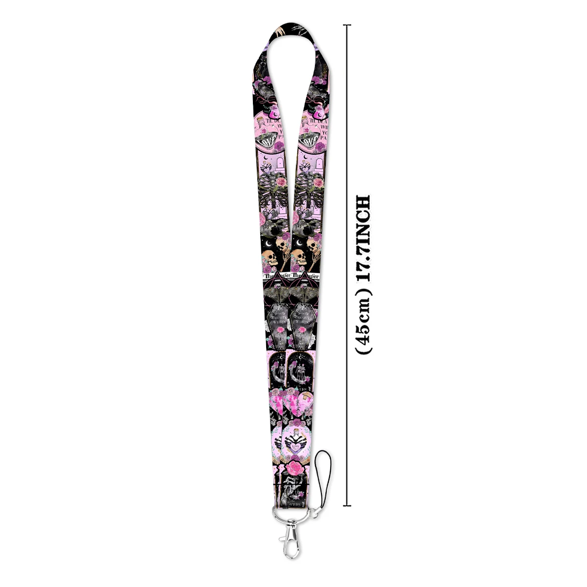 LX1367 Dark Style Skeleton Lanyard For Keys ID Credit Card Cover Badge Holder Phone Charm Keyring Lanyard Keychain Accessories