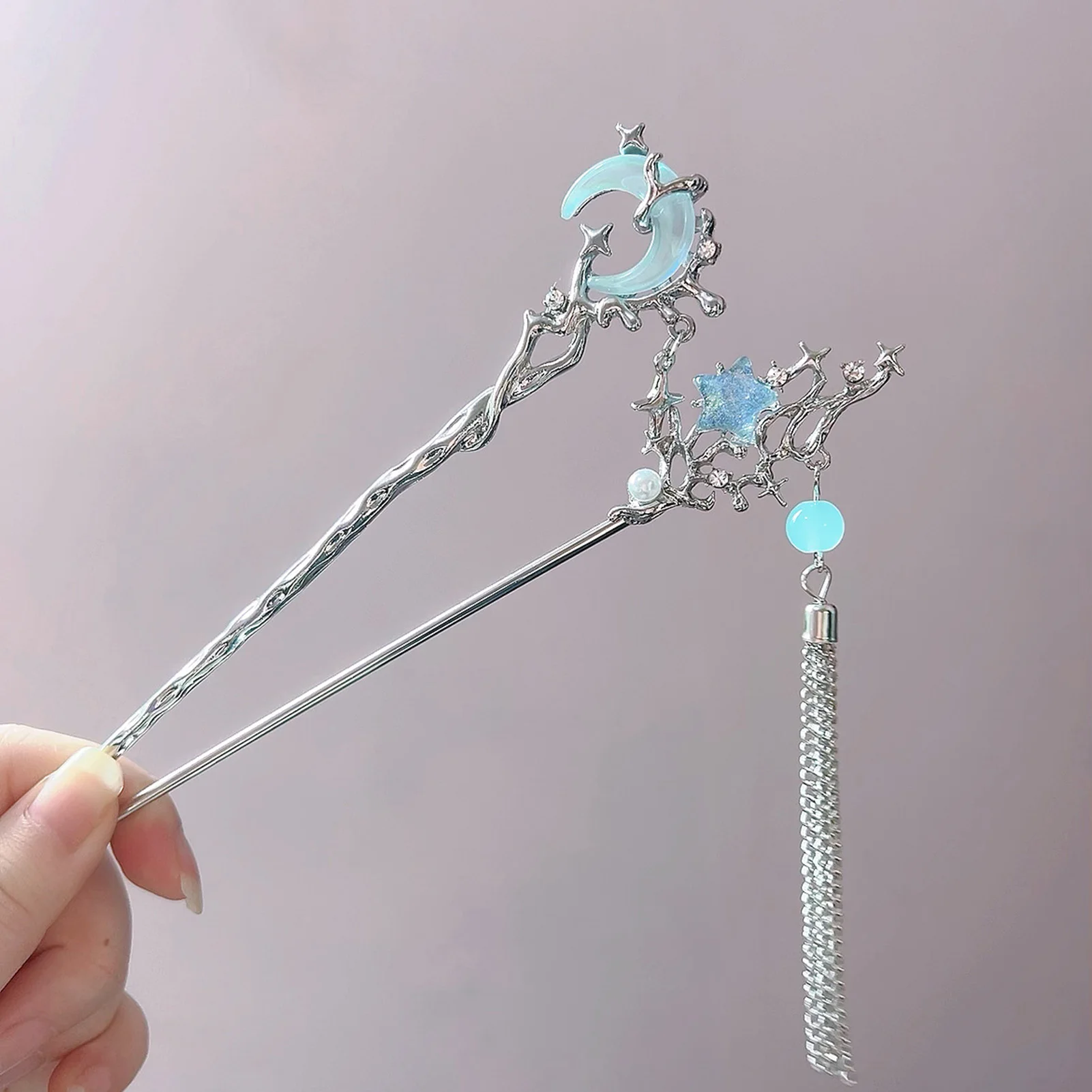 

Chinese Star Hair Sticks Women Girl Vintage New Chinese Style Metal Hair Forks Hair Chopsticks Hanfu Party Hair Accessories