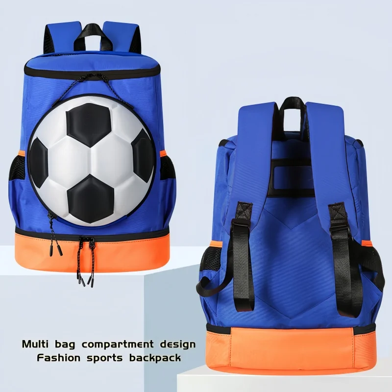 

Молодежный футбольный рюкзак, сумка для хранения тренировочного оборудования с мячом, спортивный многофункциональный водонепроницаемый рюкзак, подходит для футбола