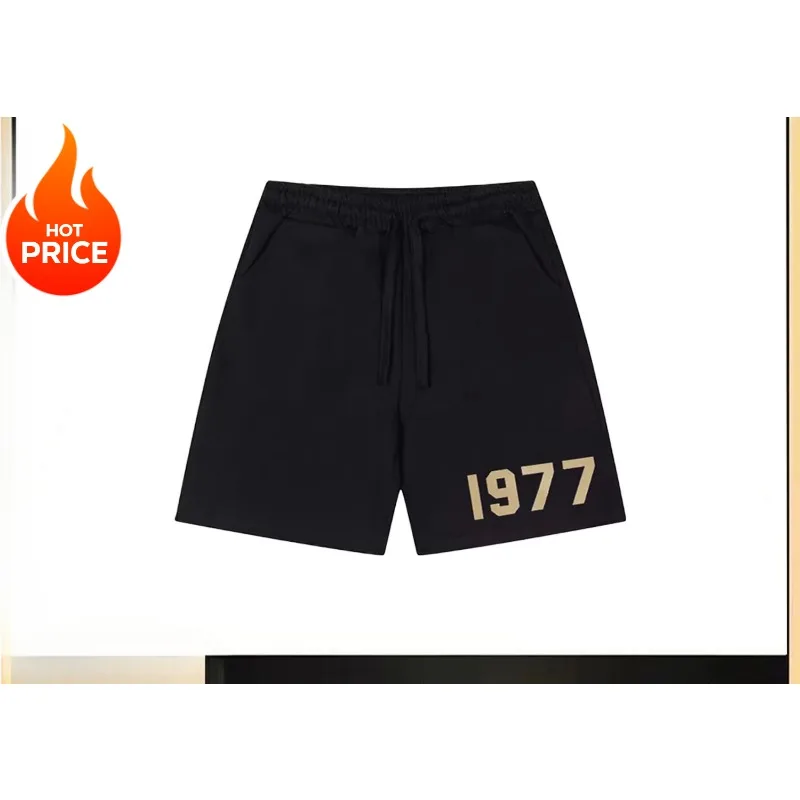 

ESSENTlALS Digital 1977 Shorts High Street Loose Casual Sports Men's and Women's Five-point Pants FOG Trendy Brand