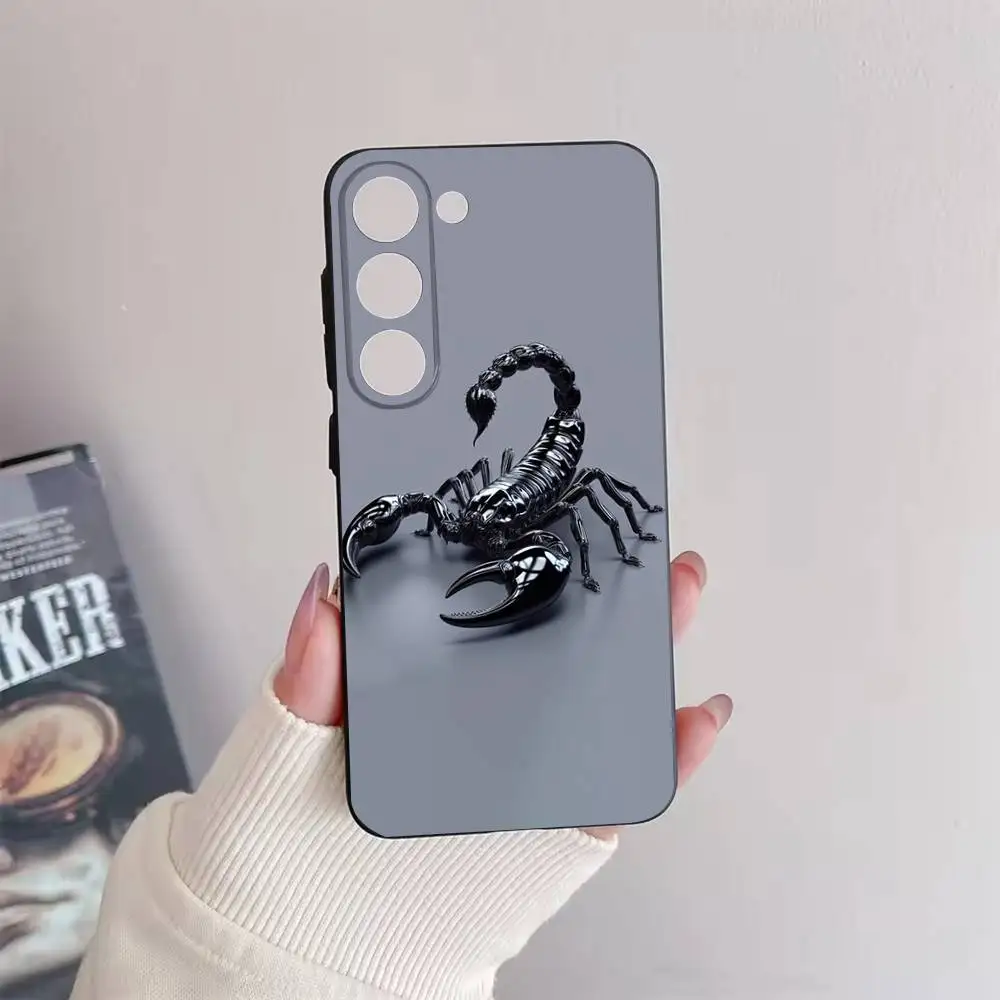 Casing Ponsel Scorpion Cool Animal untuk Samsung Galaxy A73,72,51,53,52,71,22,5G,Note,J7,8,9 Sampul Hitam Lembut