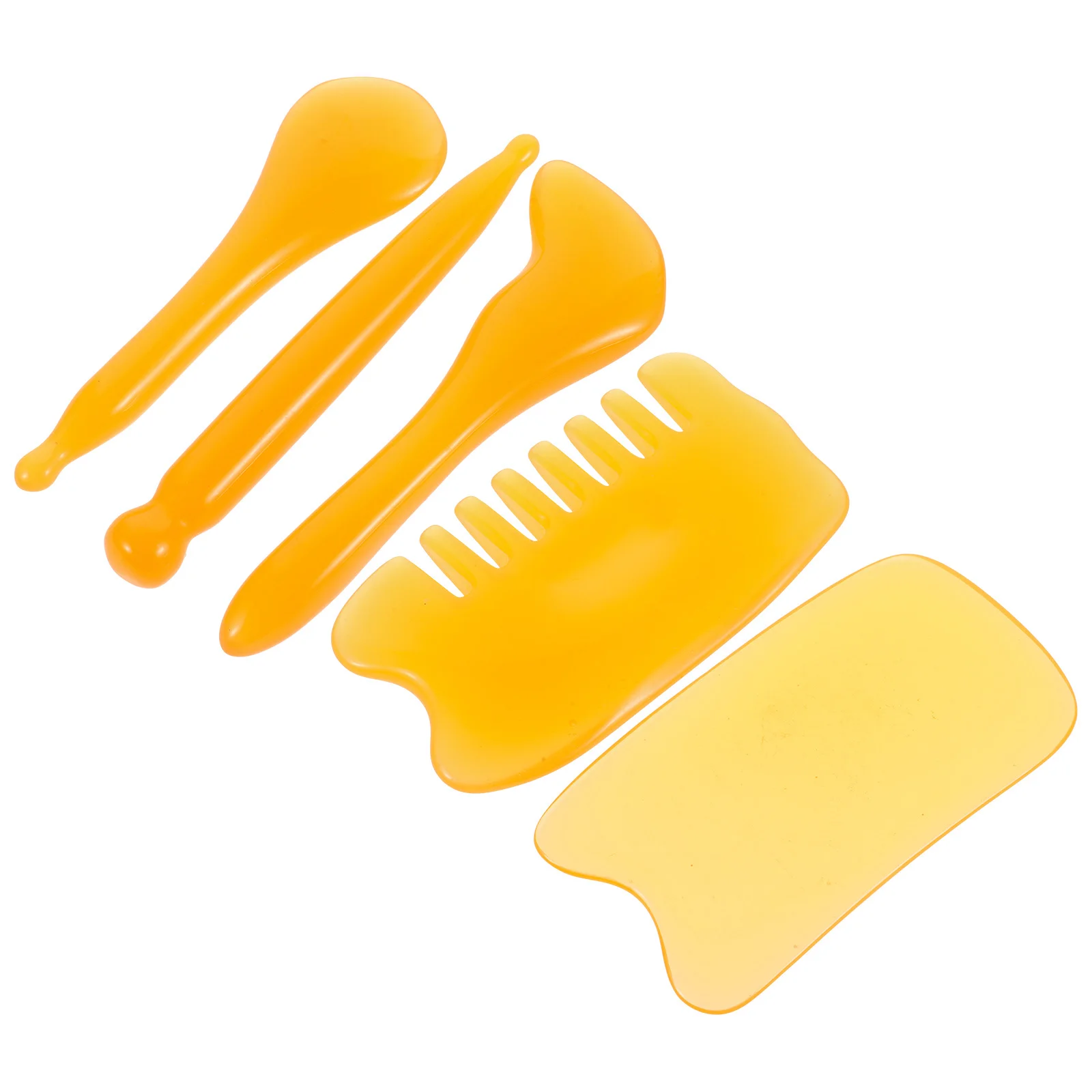 

1Set Resin Gua Sha Face Body Massage Tool Set Multifunctional Scraper Kit Muscle Scraper Stick Acupressure Pen Comb Portable