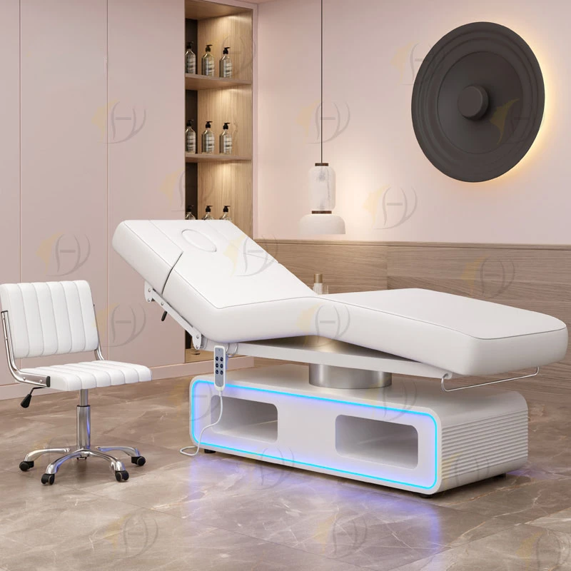 korean wooden king size facial cosmetic beauty salon eyelash bed 3 motor automatic electric massage tables & bed