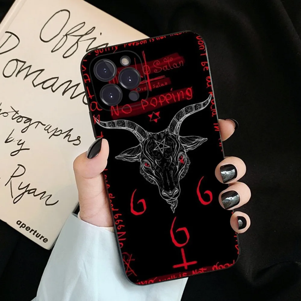 Devil Satan  Phone Case For iPhone 15 14 11 12 13 Mini Pro XS Max Cover 6 7 8 Plus X XR SE 2020 Funda Shell