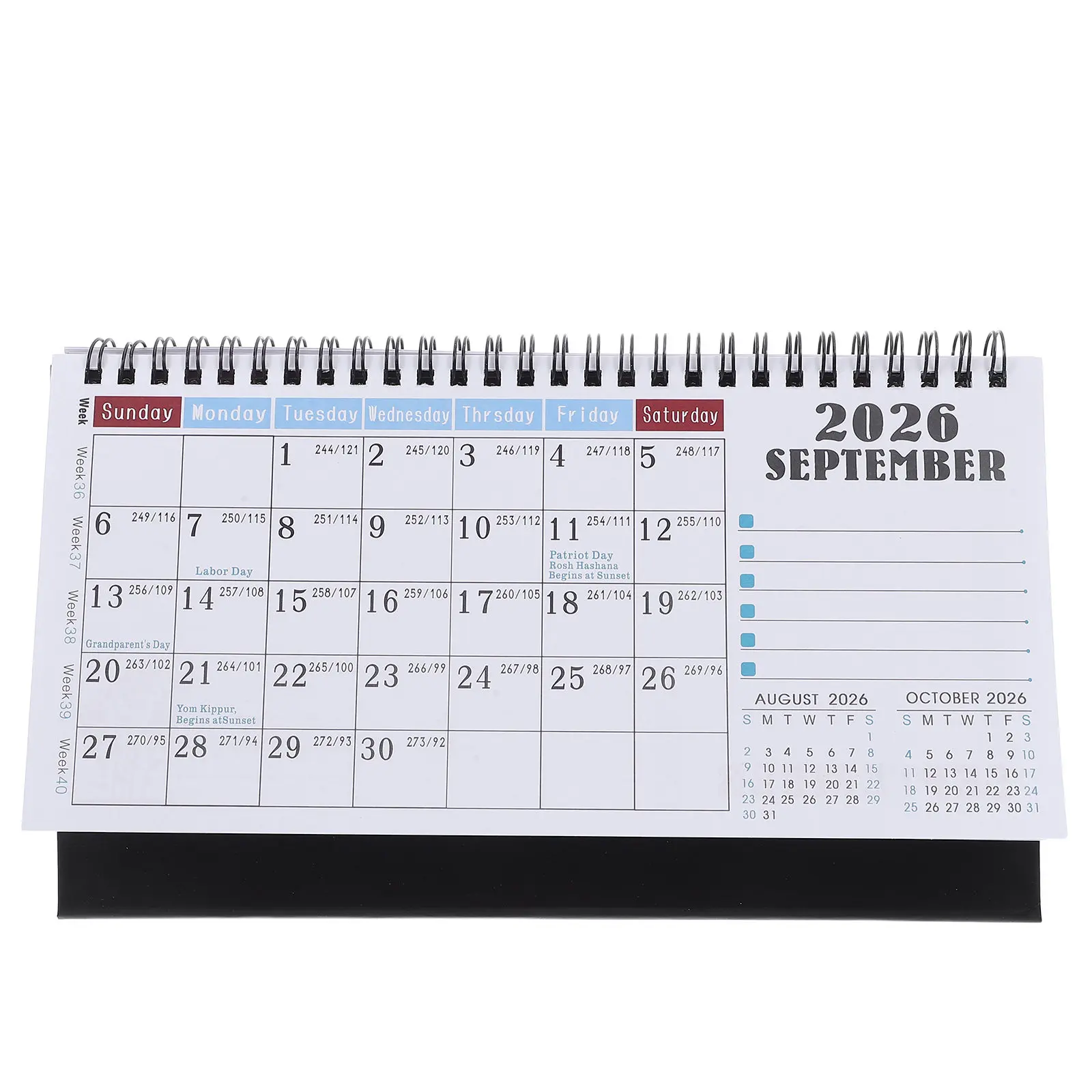 

Настольный перекидной календарь-планировщик на 2026-2027 годы, милый дизайн, для офиса и учителей