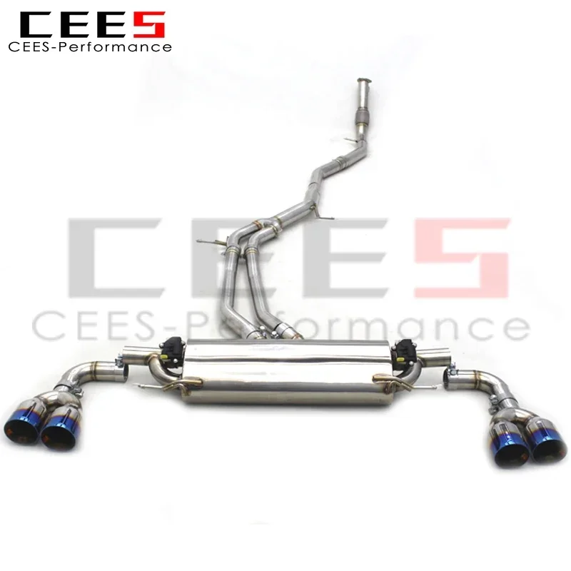 

CEES Catback exhaust Valve Remote Control For Porsche Cayenne E3 3.0T 2018-2023 SUS304 Downpipe Racing Exhaust Pipe Muffler