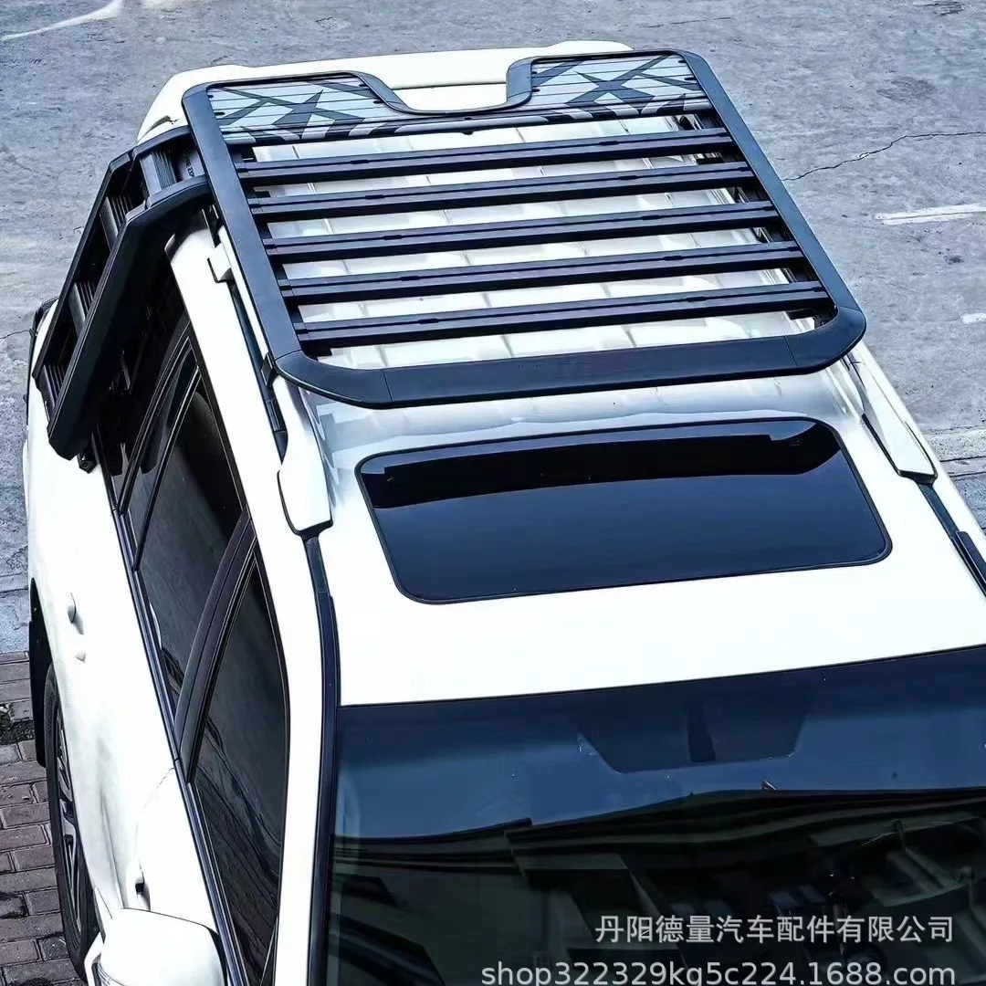 

Suitable for Toyota Land Cruiser luggage rack, Road Patrol LC200 luggage frame, roof platform, folding ladder
