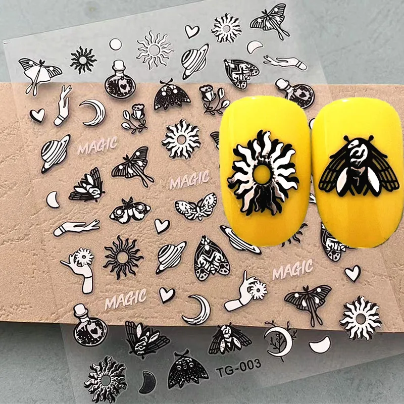 Nail slider Shinning Eyes Angle 3d nail art stickers decal template DIY nail tool decorations TSC 511