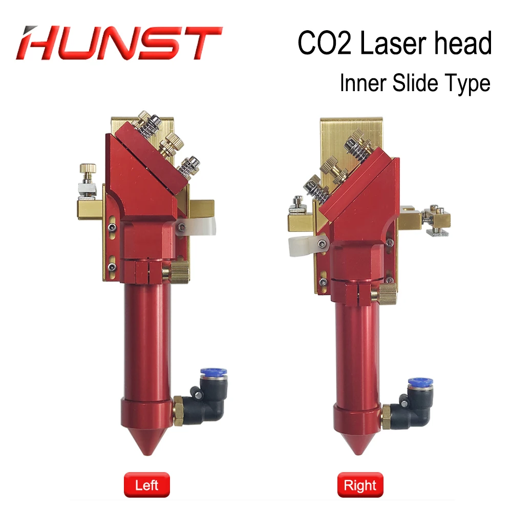 Hunst Inner Slide CO2 Laser Head with Nozzle for Inner Rail Laser Cutting Engraving Machine Spare Parts