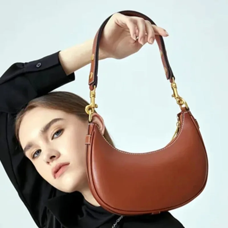 Women\'s Bags Underarm Shoulder Bags Designer Leather Clutch Bags Trendy Brands Half Moon Crossbody Bags Hobo Bags Wallets